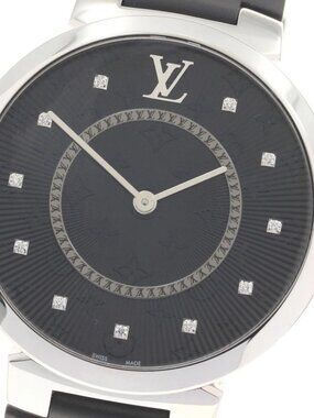 LOUIS VUITTON Tambour Slim Monogram QA145 11P diamond Quartz Men's Watch_957062